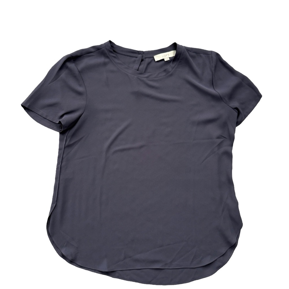 LOFT Charcoal Short Sleeve Tee
